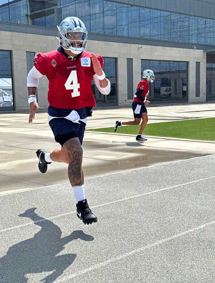 Dak at practice 